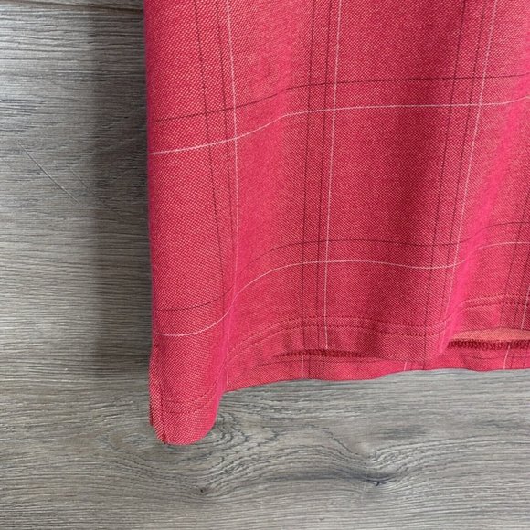 Van Heusen Polo Mens Size L Plaid Short Sleeve Shirts 1 Red & 1 Grey Lot Of 2 - Picture 11 of 15